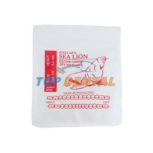 GOMAS INTERMAXILARES 1/4 HEAVY X100 UNIDADES