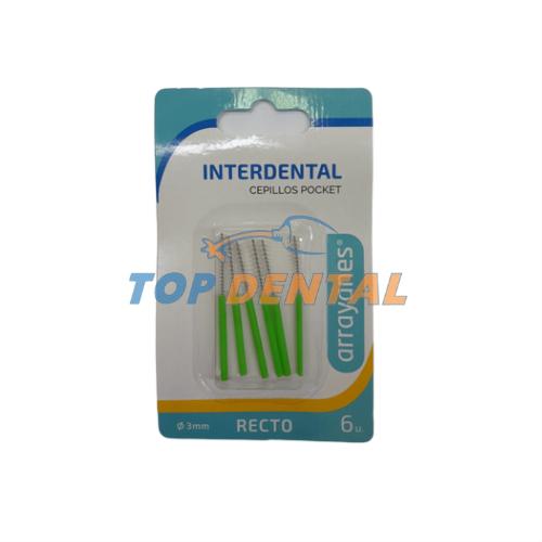 ARRAYANES POCKET ENTRE DIENTES VERDE RECTO 3 MM