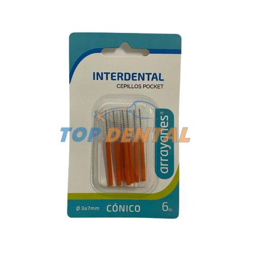ARRAYANES POCKET ENTRE DIENTES ROJO CONICO 3 A 7 MM